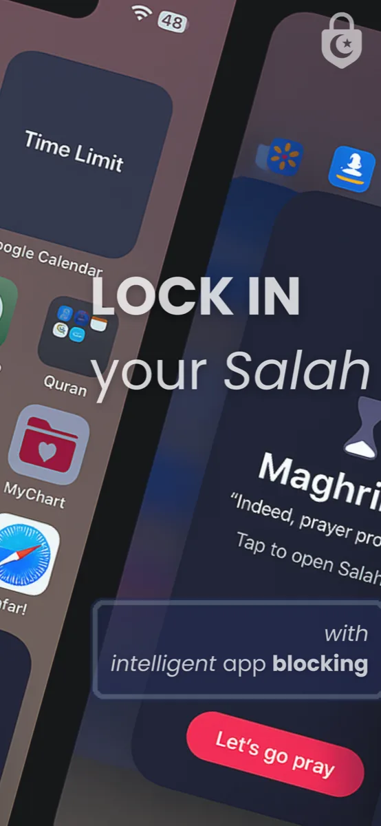 SalahLock intelligent app blocking — lock in your salah with Screen Time integration